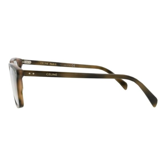 Celine Mens Square/Rectangle Havana Havana Transparent Fashion Designer Eyewear - Picture 3 of 4
